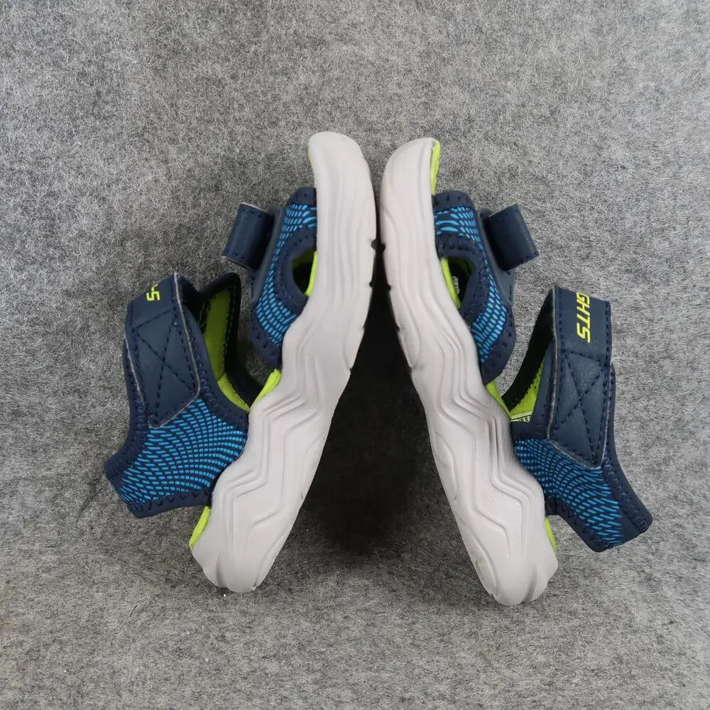 Skechers Shoes Toddler Baby 7 Sandals Adjustable Comfort Casual Kids Blue Green